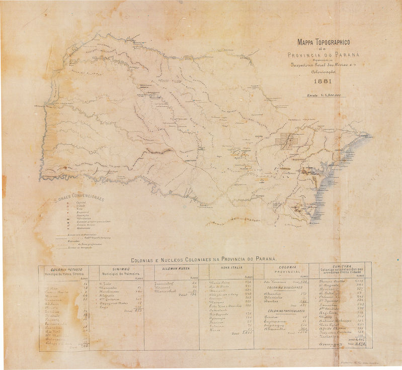 Mapa do Paraná de 1881