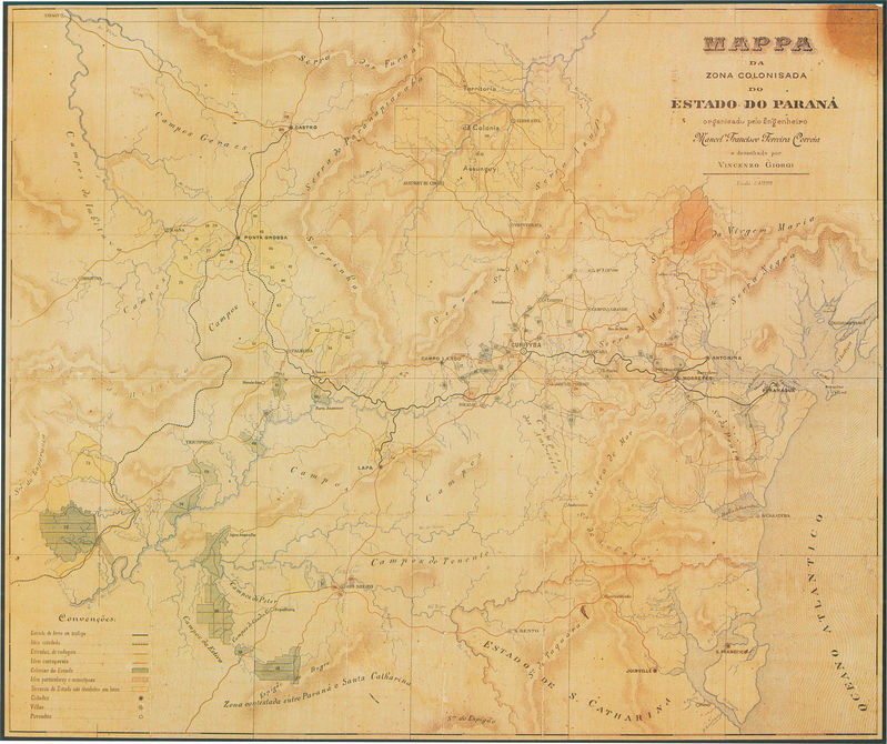 Mapa do Paraná de 1892