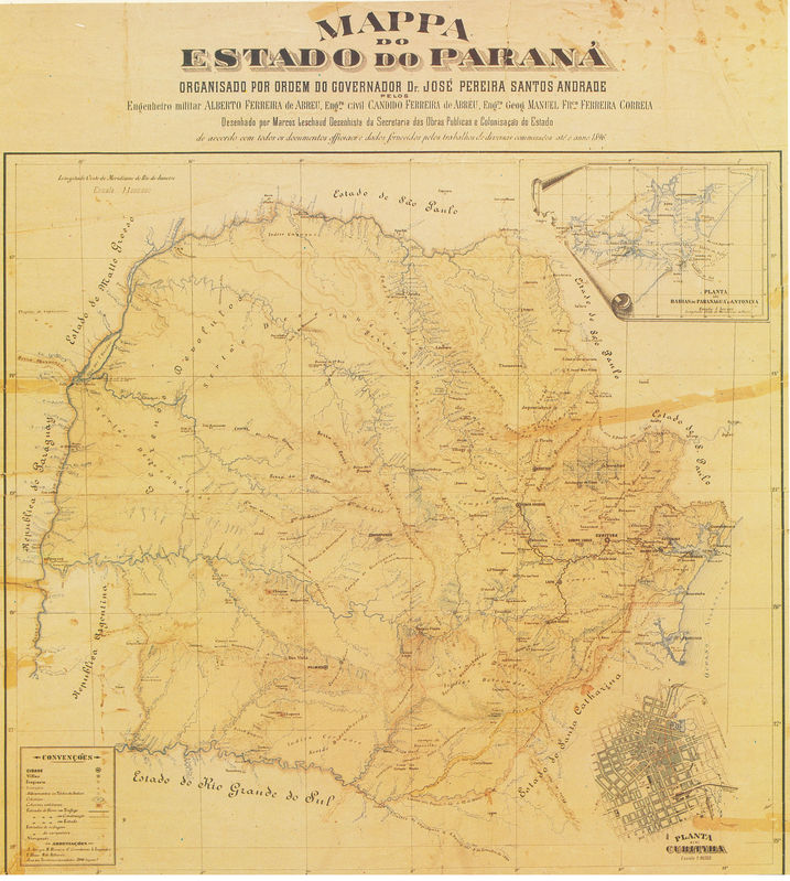 Mapa do Paraná de 1896