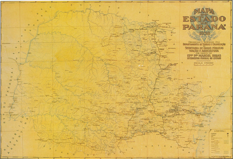 Mapa do Paraná de 1938