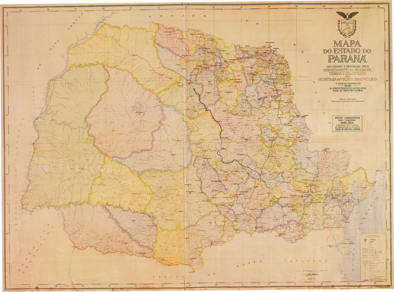 Mapa do Paraná de 1948