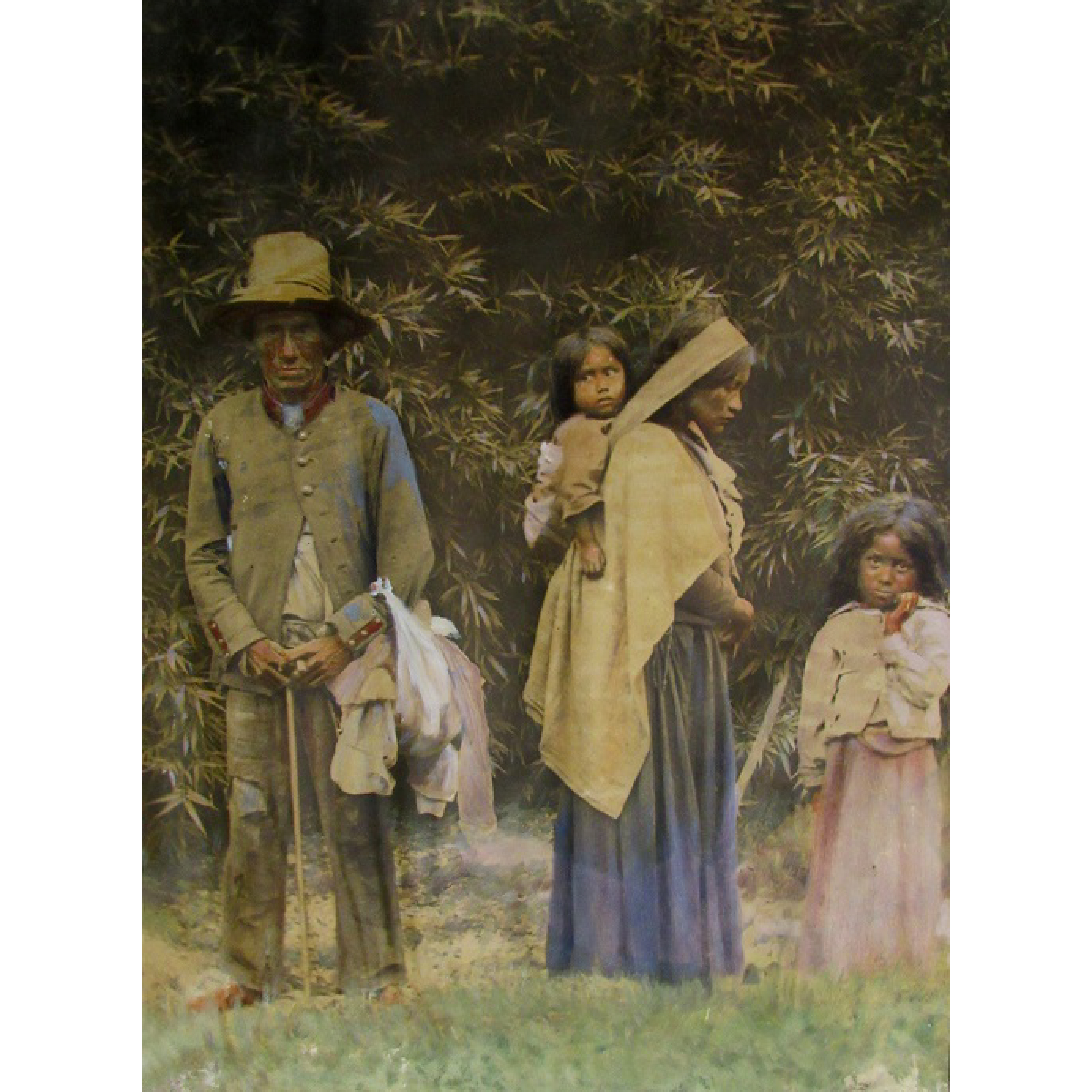 Fotopintura familia Kaingang