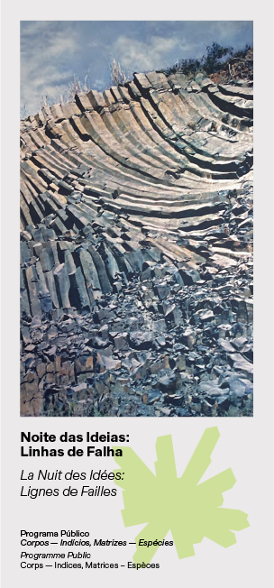 Capa do folder do programa Noite das Ideias: Linhas de Falha