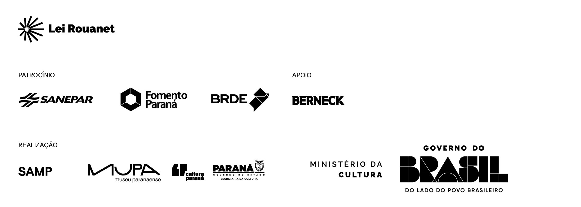 Logos dos patrocinadores