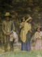 Fotopintura de família Kaingang. Acervo Museu Paranaense.