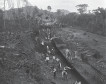 Trabalhadores lançando terra e saibro em cima de
Vagões-prancha para a construção de aterros na implantação
da ferrovia.

Imagem presente no livro Revelando o Contestado: imagens do mais sangrento conflito social do Brasil nas lentes do sueco Claro Jansson (1877-1954)

