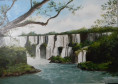 Pintura das Cataratas do Iguaçu feito pelo artista Roberto Bona