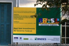 Placa de divulgação do Projeto BNDES