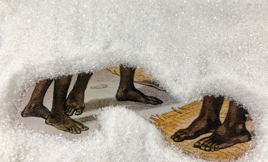 Obra Refino #5 (pés), 2018. Artista Tiago Sant'Ana