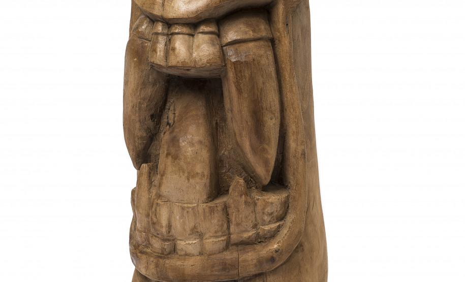 Gabriel Vinicius/ Rei das Carrancas. A ligação da carranca com a divindade Esu, 2022. Escultura. Acervo Museu Paranaense