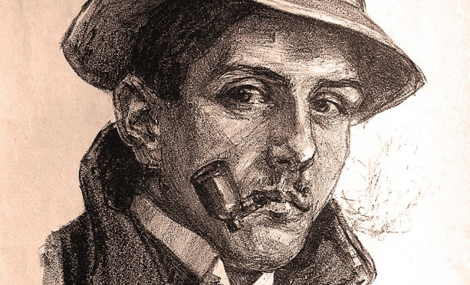 Exposição Arte e Ciência entrelaçadas: Frederico Lange de Morretes Autorretrato, Frederico Lange de Morretes, 1912, litografia