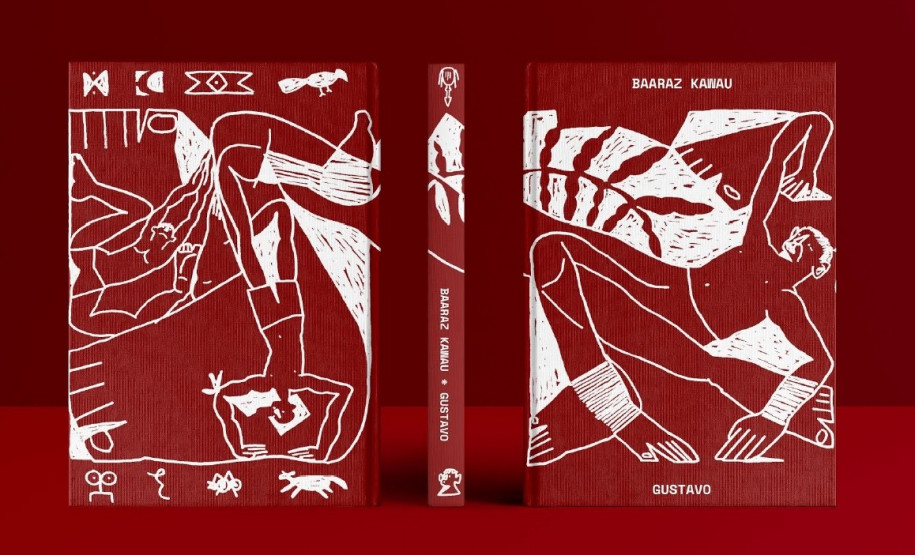 Livro Baaraz Kawau Capa do livro Baaraz Kawau de Gustavo Caboco. Encadernação e impressão Caderno Ilustrado.