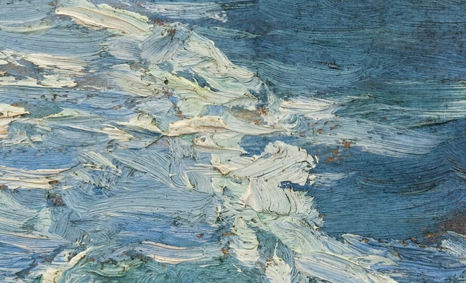 Obra de Lange de Morretes Lange de Morretes. Mar, eterno mar, 1927 (detalhe).